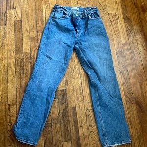 Abercrombie Curve Love 90’s Straight Ultra High Rise Medium Wash Size 30